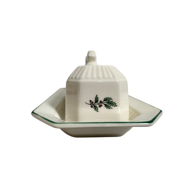 Nikko Japan Christmastime Retired Butter Dish w/Cover-in Box! - Picture 5 of 9